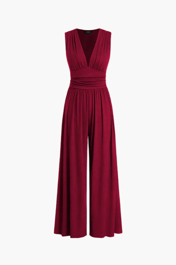 Elegante Jumpsuit Donna con Scollo a V Slim Fit Casual