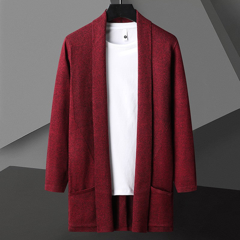 Cardigan Uomo Aperto Davanti Maniche a Pipistrello