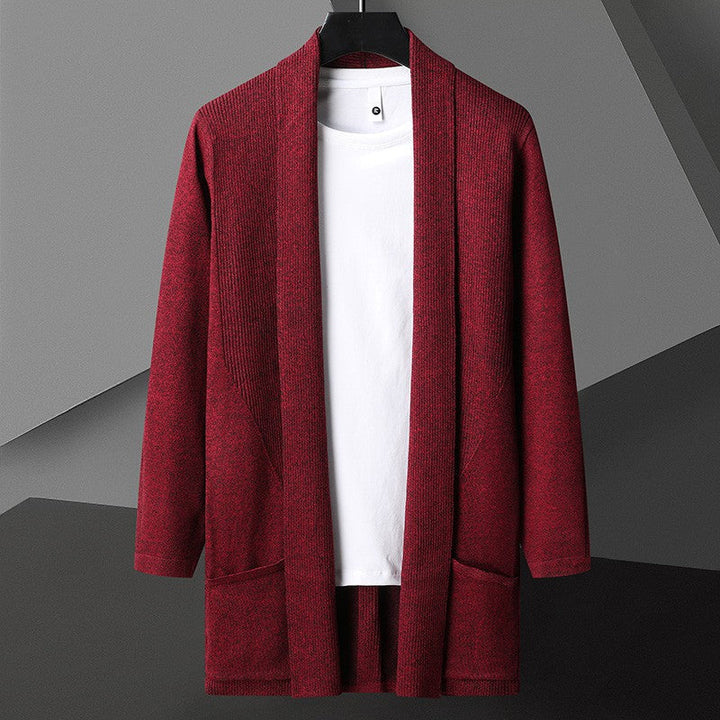 Cardigan Uomo Aperto Davanti Maniche a Pipistrello