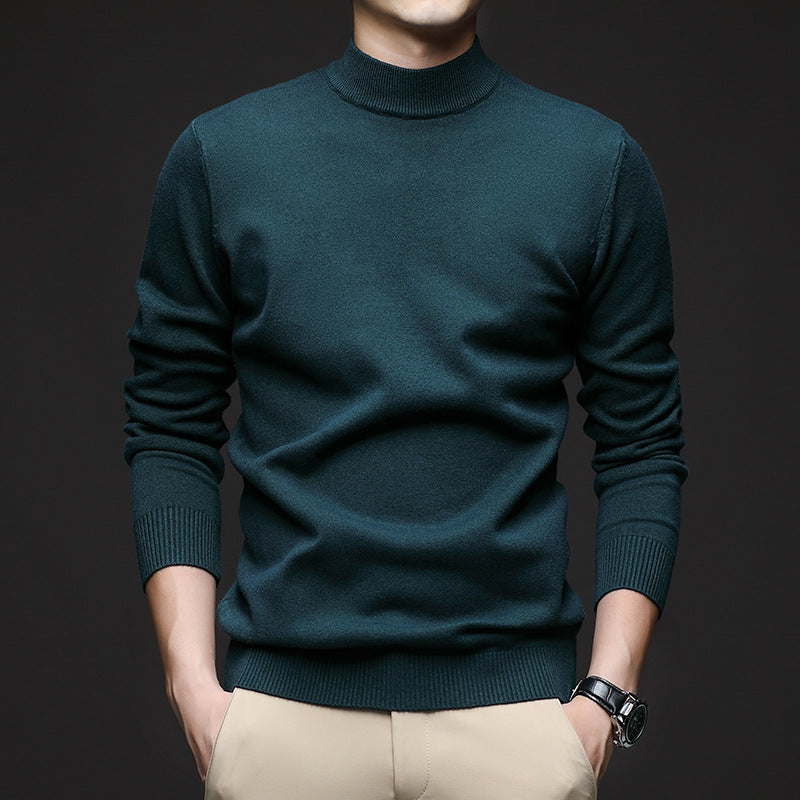 Maglione Uomo Mezza Dolcevita Slim Fit Manica Lunga