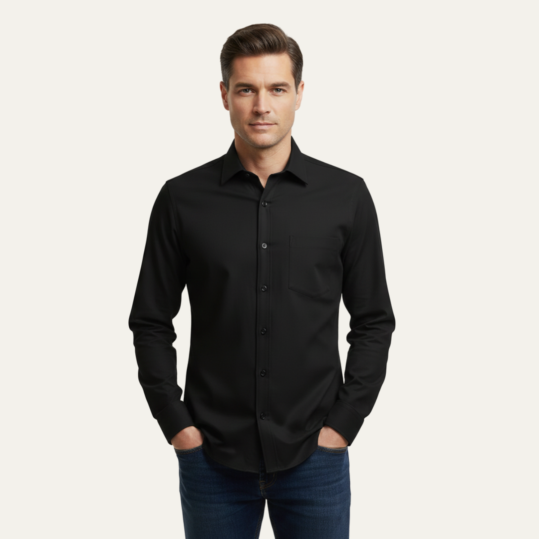 Camicia uomo formale slim fit lucida
