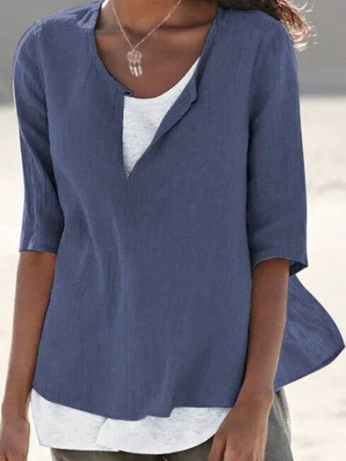 Top donna elegante manica 3/4