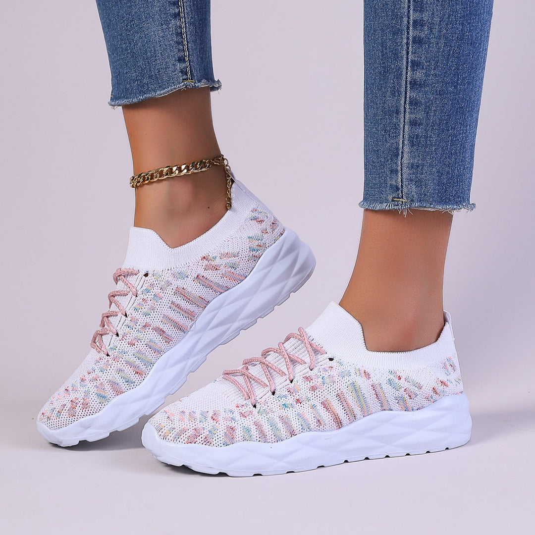 Sneakers Donna Comode in Mesh con Lacci