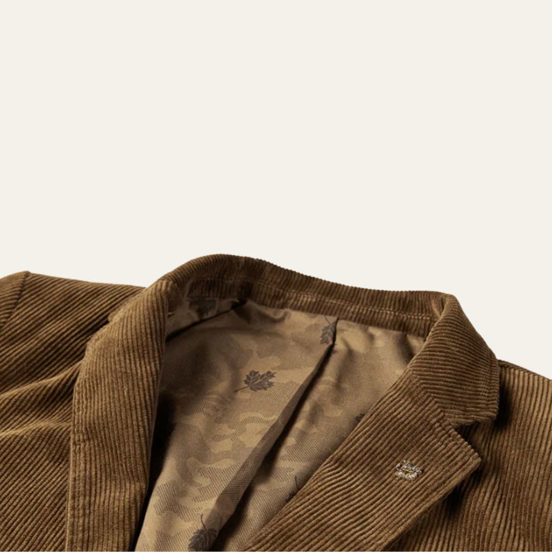 Blazer Uomo in Velluto a Coste con Toppe ai Gomiti