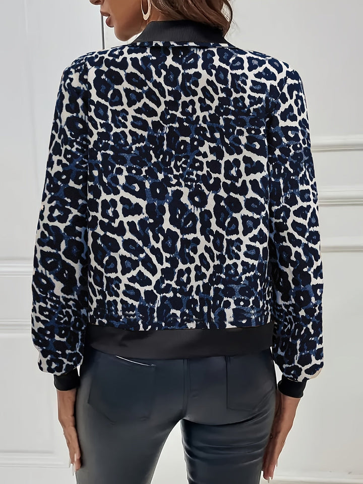 Isabella™ Giacca Zip-Up con Stampa Leopardo