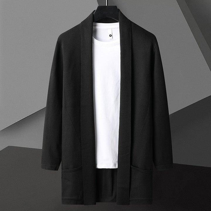 Cardigan Uomo Aperto Davanti Maniche a Pipistrello