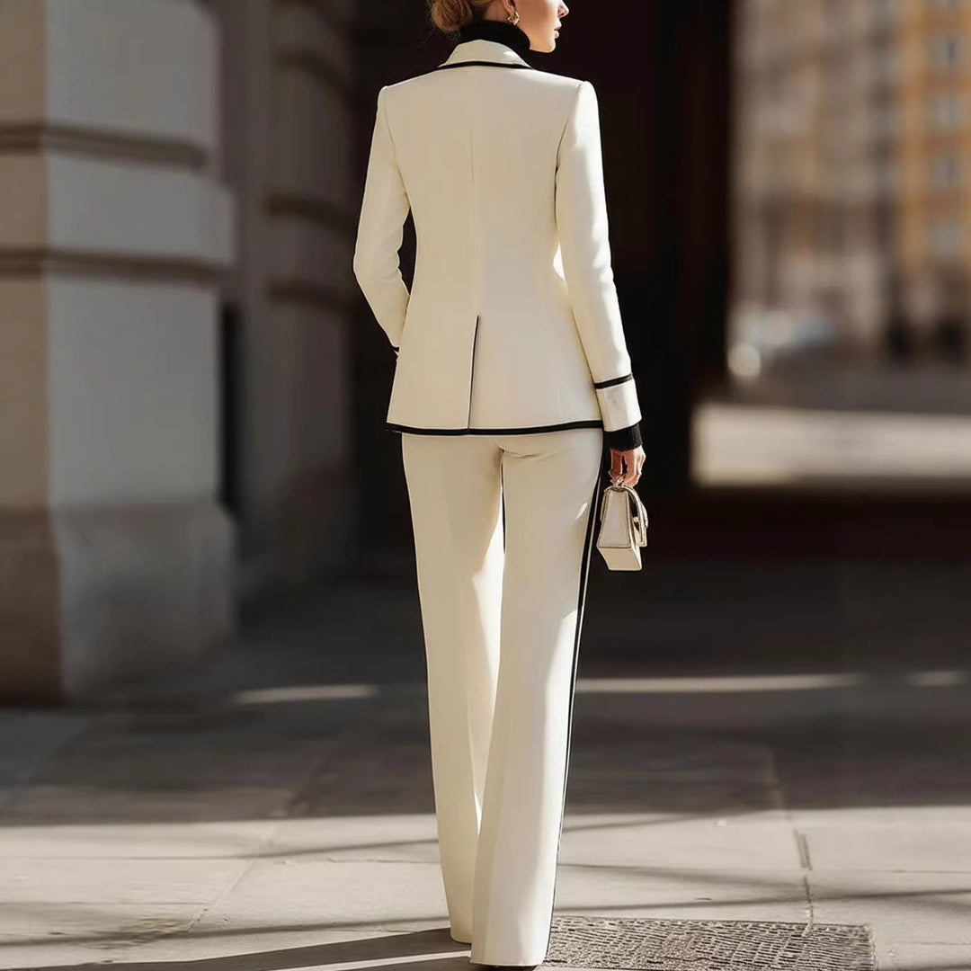 Tailleur Donna Suit con Blazer Doppiopetto e Pantalone Dritto