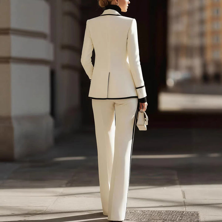 Tailleur Donna Suit con Blazer Doppiopetto e Pantalone Dritto