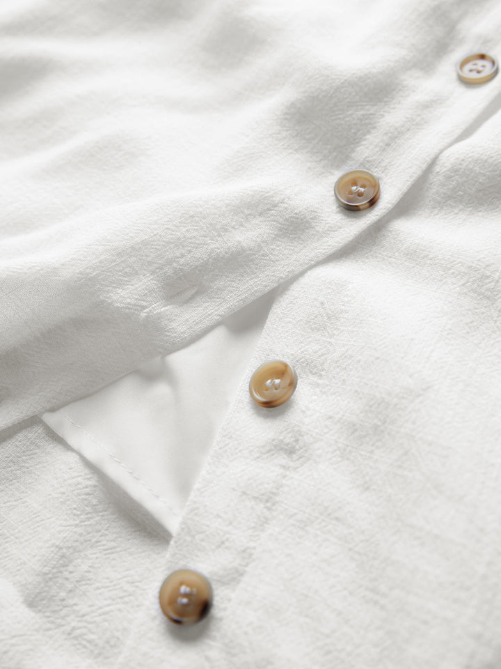 Abito mini elegante lino cotone