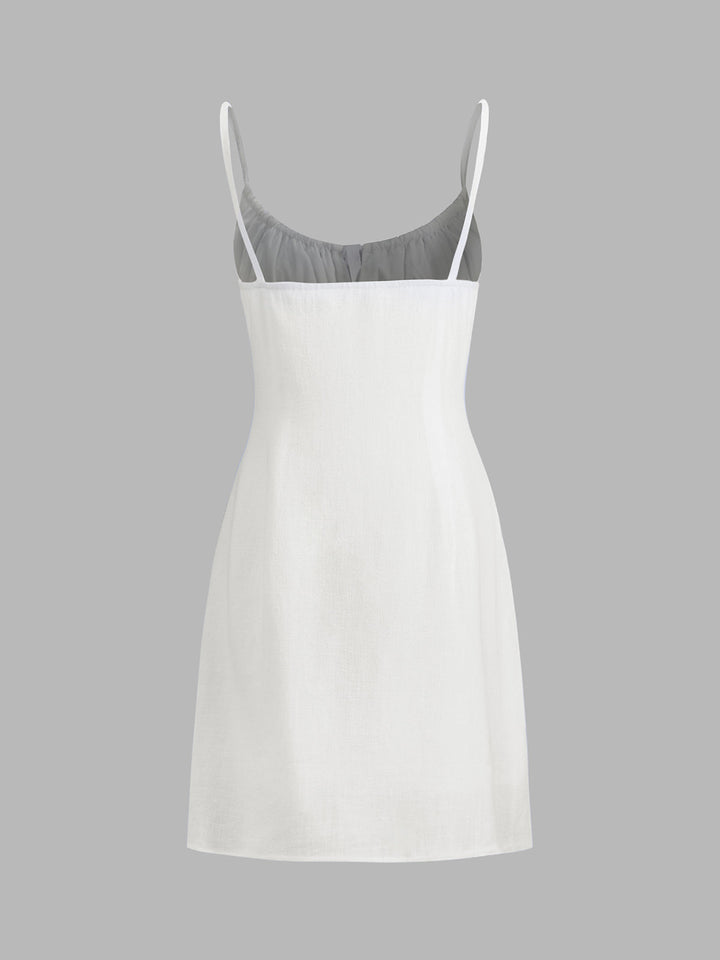 Abito mini elegante lino cotone