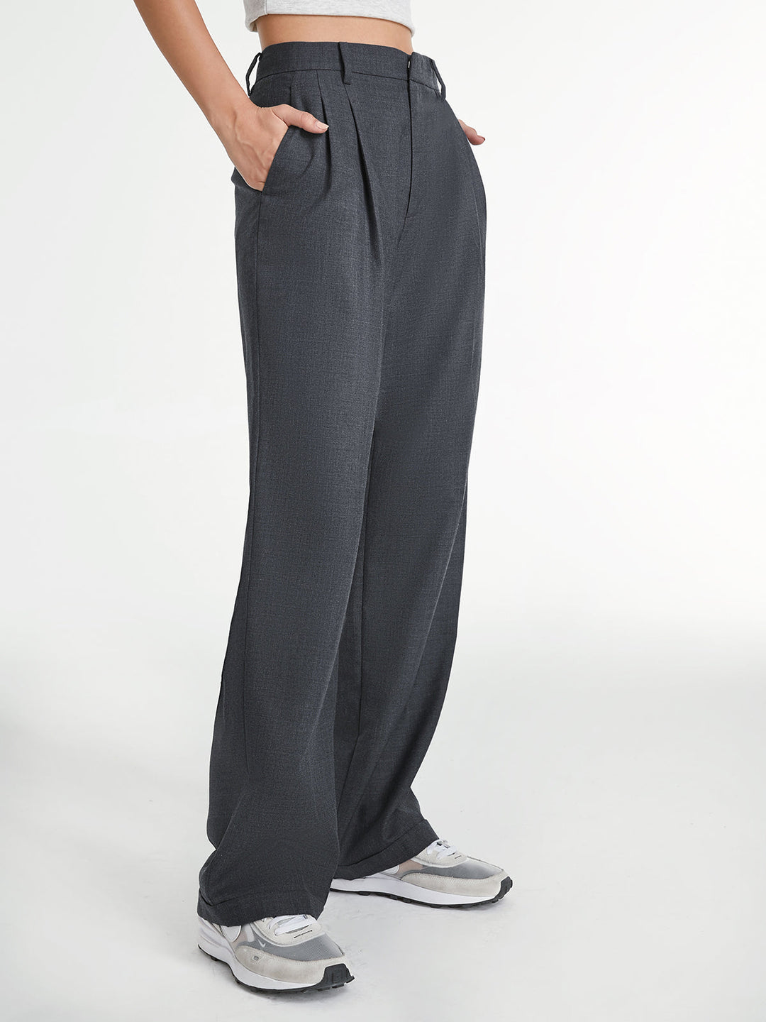 Pantaloni donna eleganti gamba dritta
