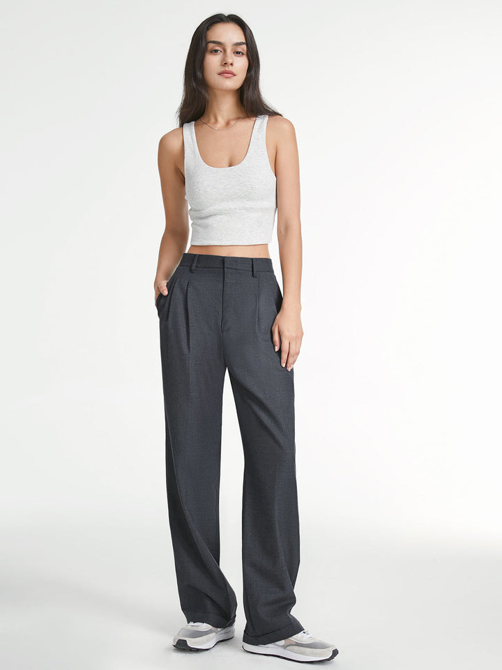 Pantaloni donna eleganti gamba dritta