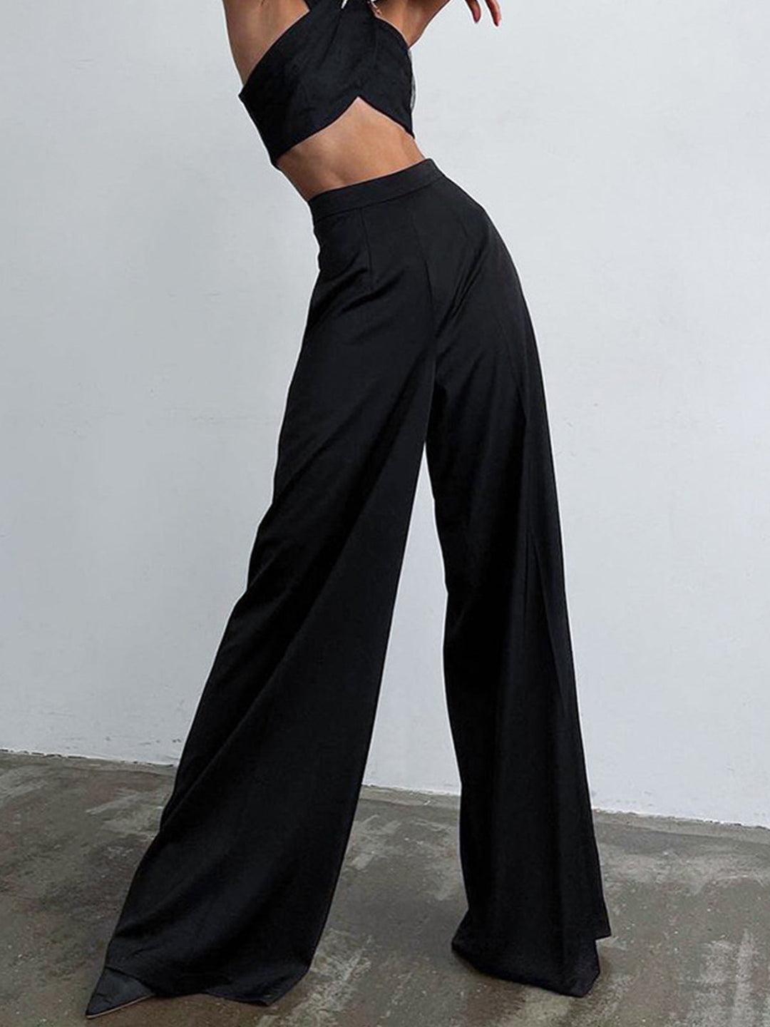 Pantaloni donna palazzo raso eleganti