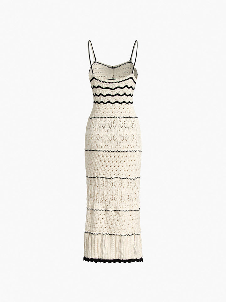 Elegante abito midi bohemien con spalline e stampa floreale