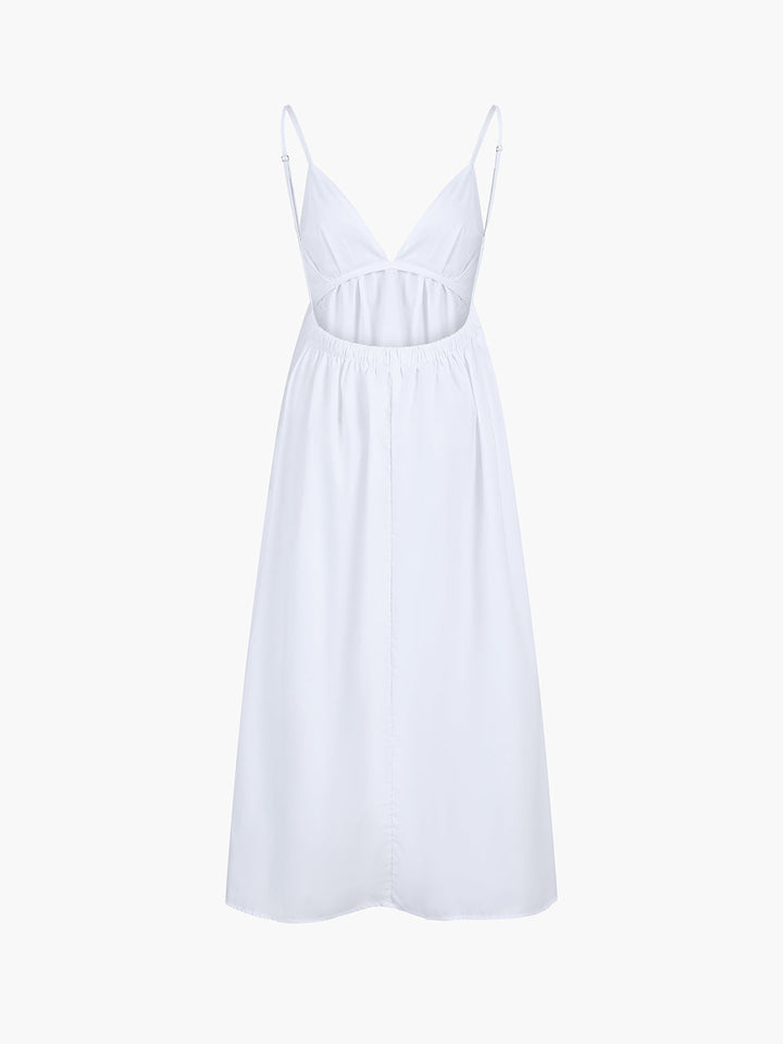 Elegante Abito Lungo Schiena Scoperta Scollo a V