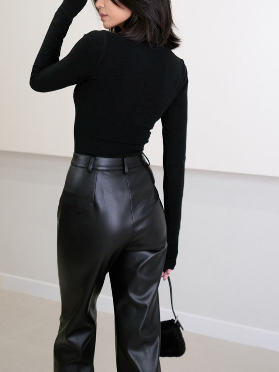 Pantaloni donna lussuosi pelle sintetica