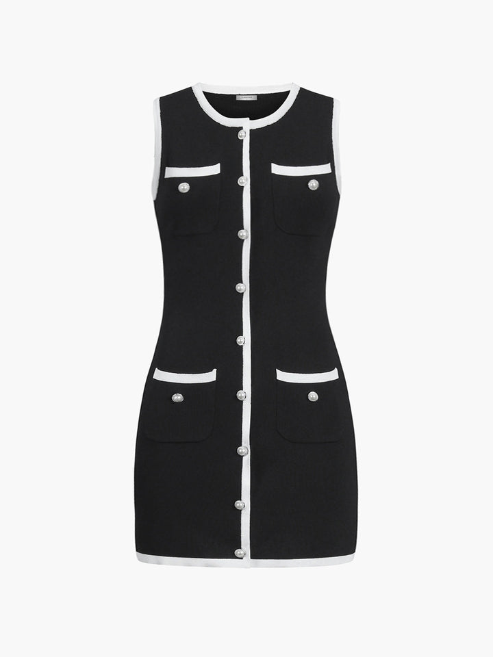 Abito mini elegante senza maniche