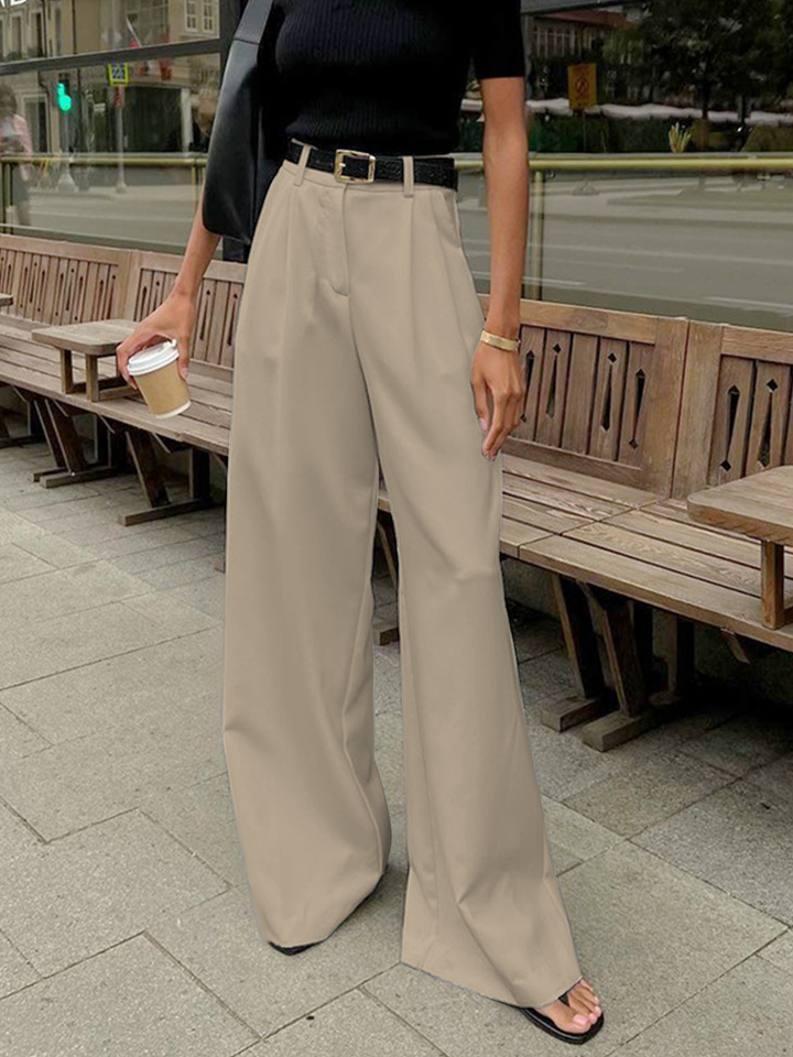 Pantaloni donna palazzo vita alta