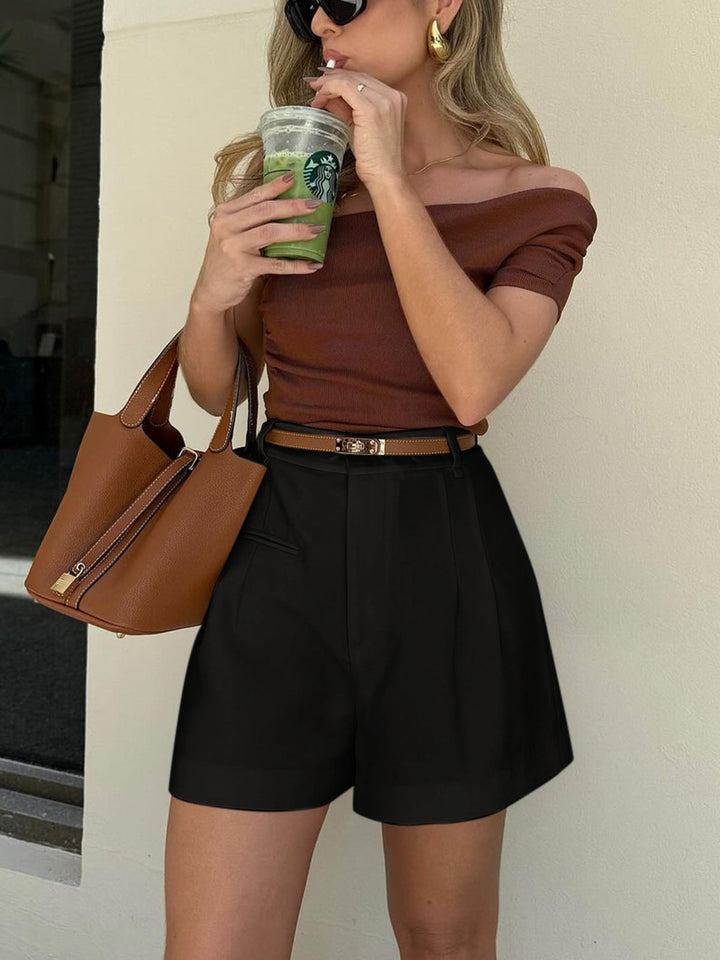 Pantaloncini donna eleganti vita alta