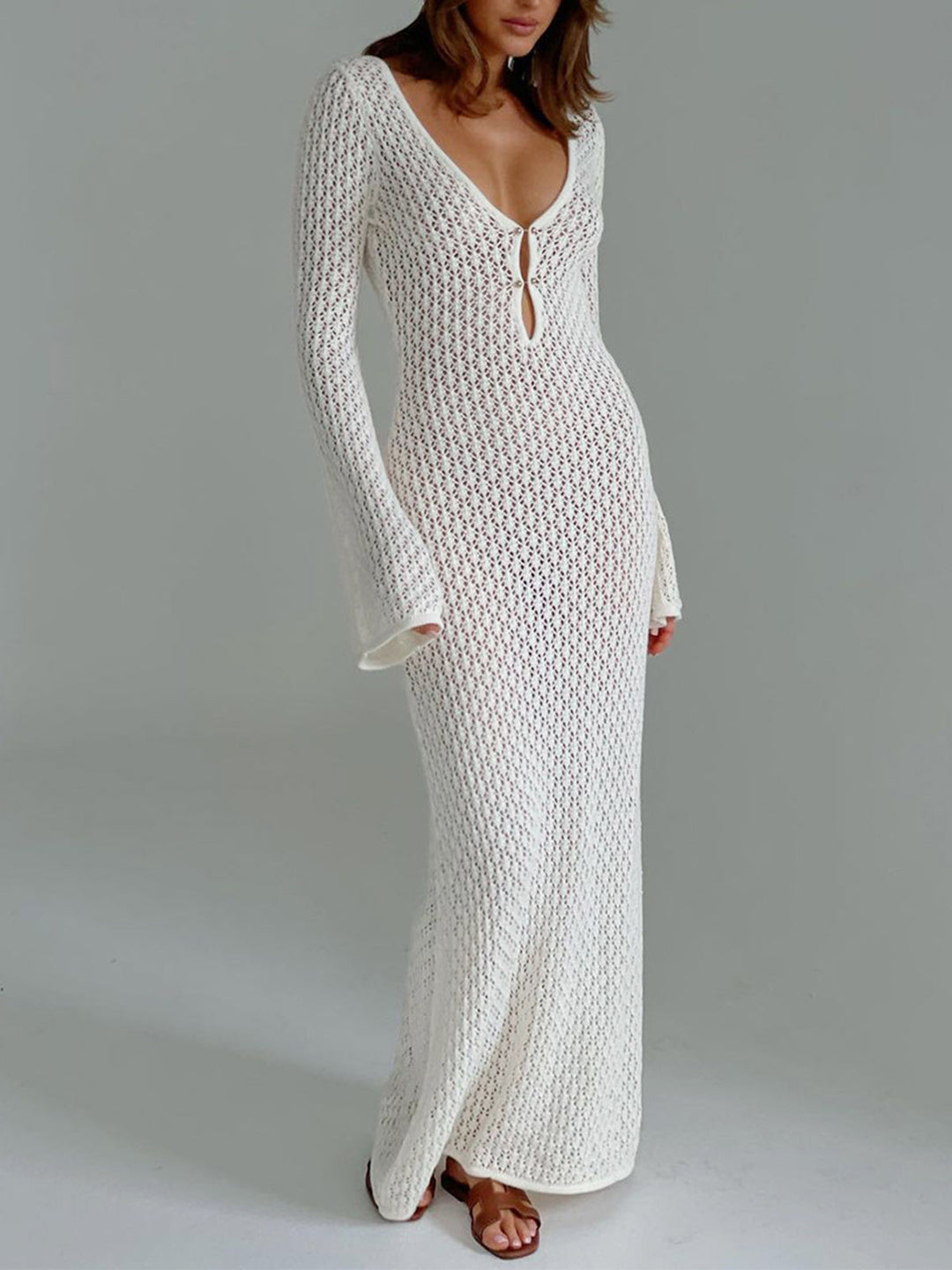 Abito lungo copricostume elegante donna