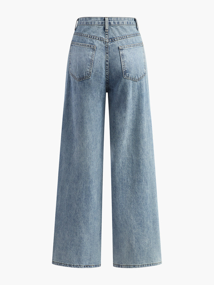 Jeans donna eleganti gamba larga