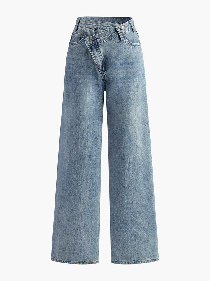 Jeans donna eleganti gamba larga