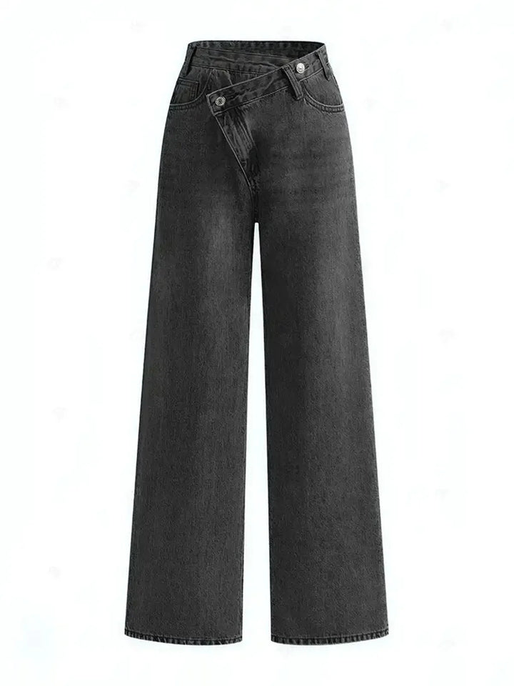 Jeans donna eleganti gamba larga