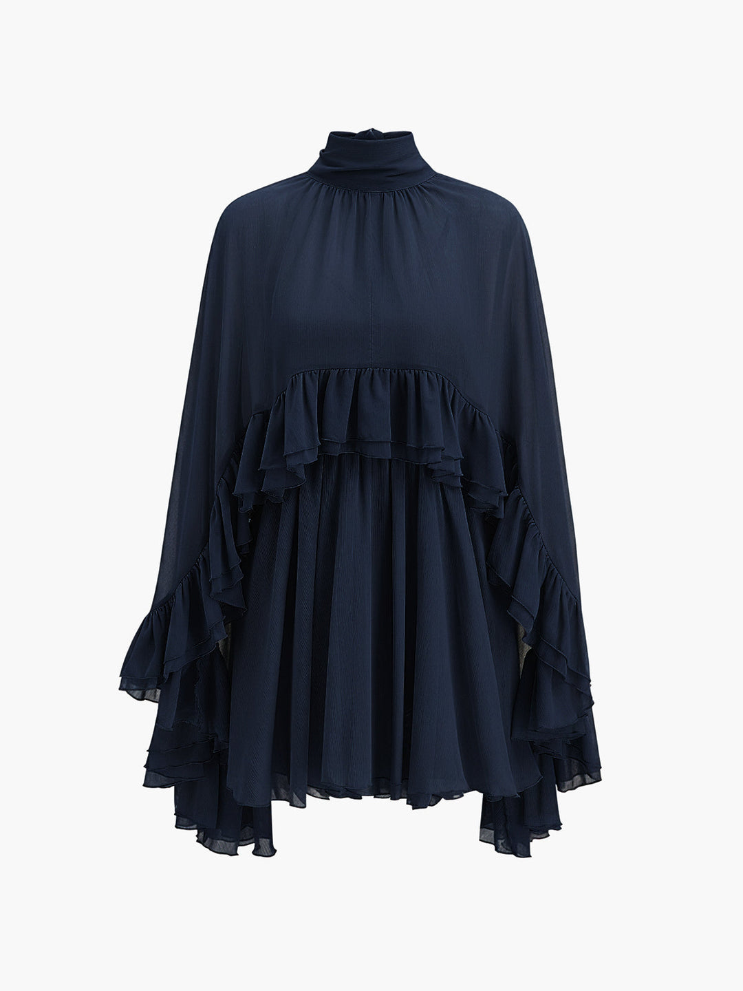 Abito lussuoso chiffon con mantella