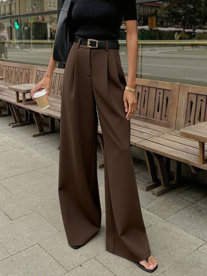 Pantaloni donna palazzo vita alta