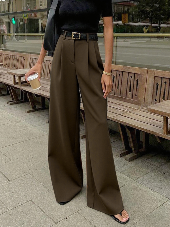 Pantaloni donna palazzo vita alta