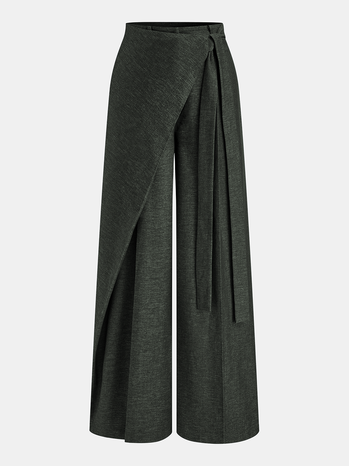 Pantaloni donna eleganti gamba larga