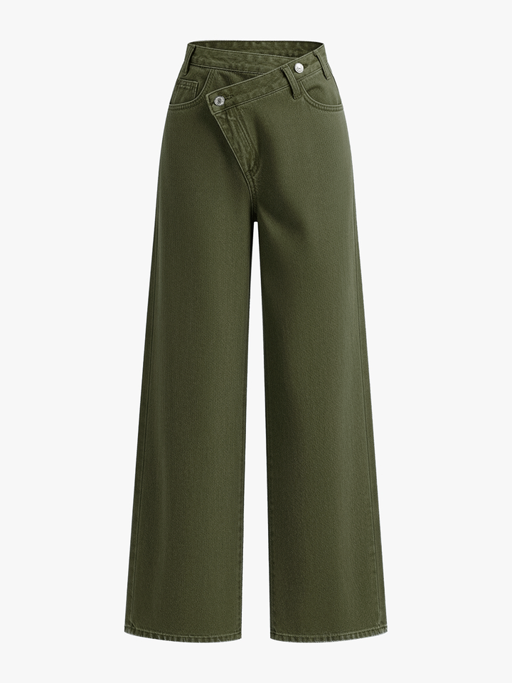 Jeans donna eleganti gamba larga