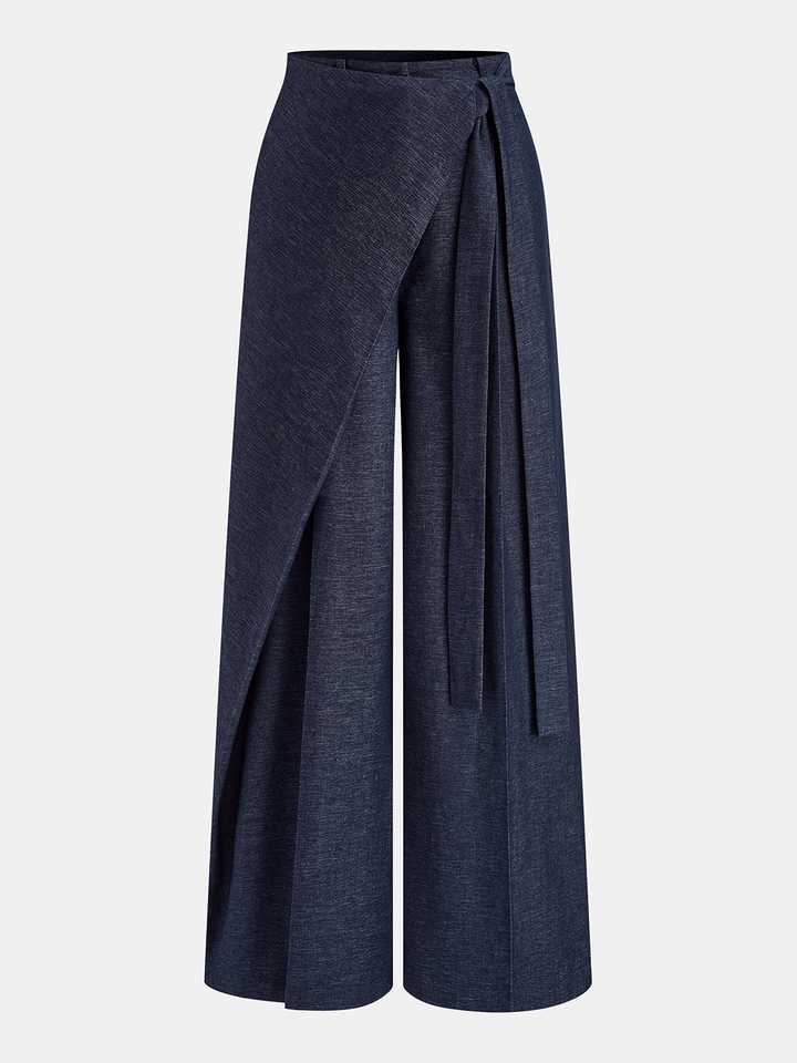 Pantaloni donna eleganti gamba larga