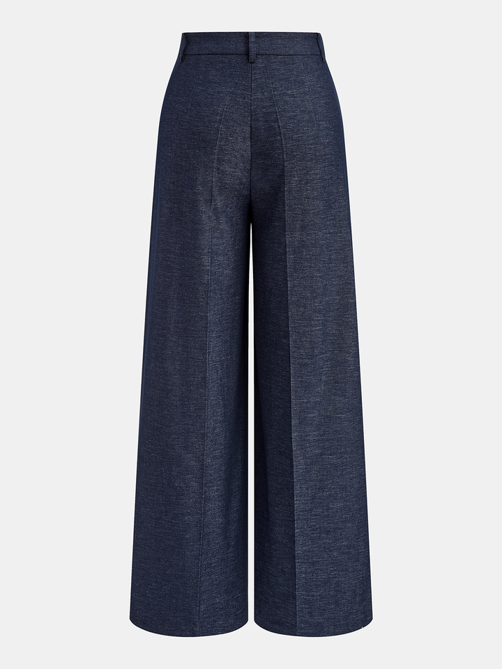 Pantaloni donna eleganti gamba larga