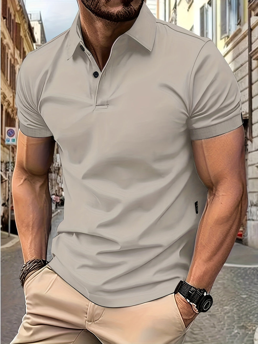 Polo uomo classico con colletto elegante