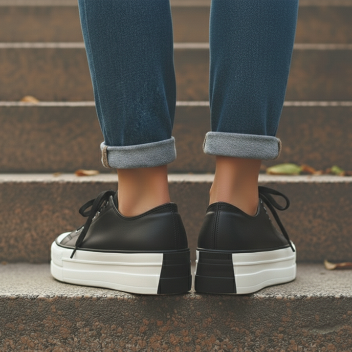 Sneakers Donna con Plateau in Tessuto Canvas