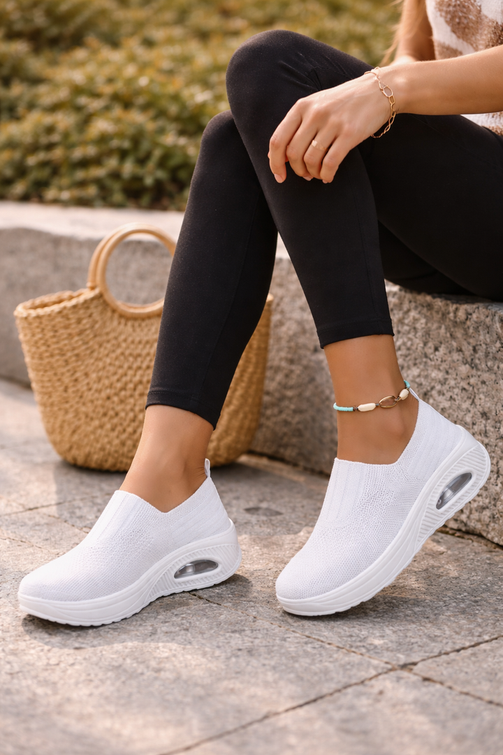 Sneakers Donna Slip-On in Maglia Traspirante