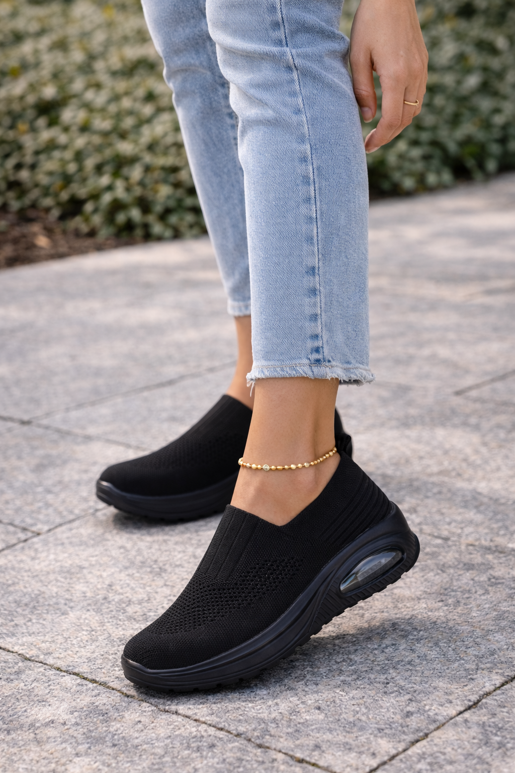 Sneakers Donna Slip-On in Maglia Traspirante