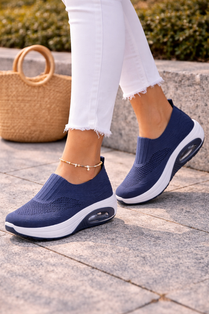 Sneakers Donna Slip-On in Maglia Traspirante