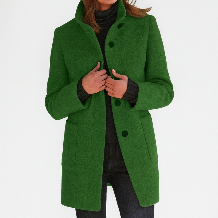 Amelia | Elegante e calda – cappotto da donna con collo alto