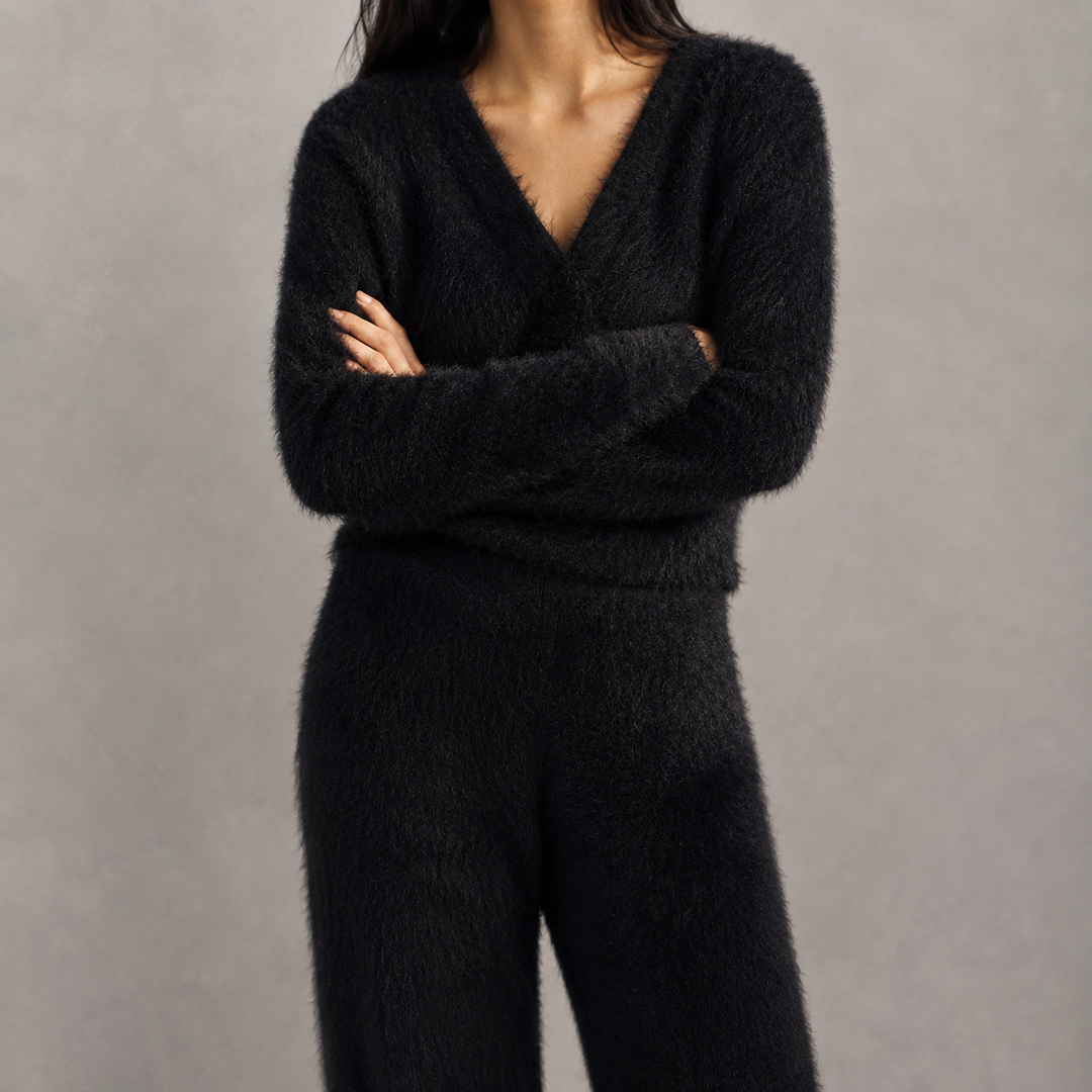 Cardigan Donna Oversize Effetto Morbido Caldo e Accogliente