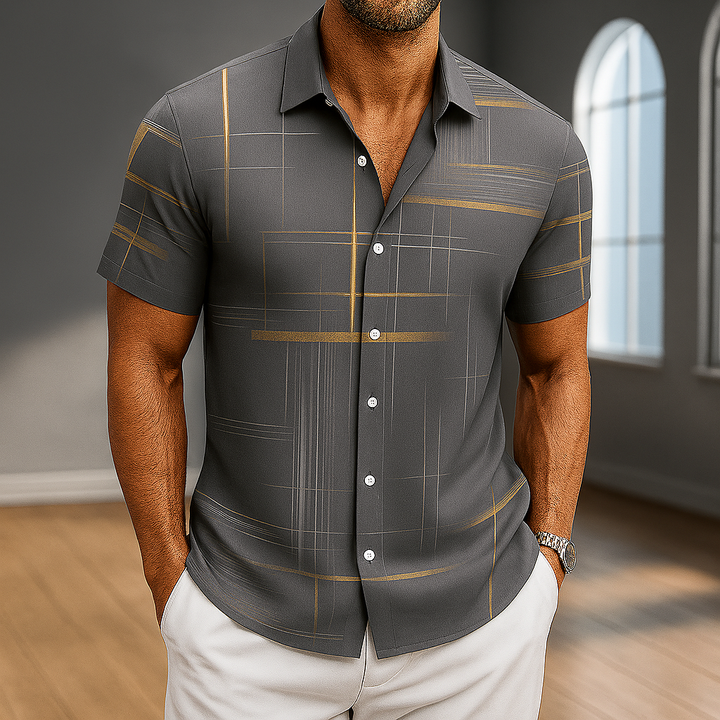 T shirt polo lussuosa uomo seta