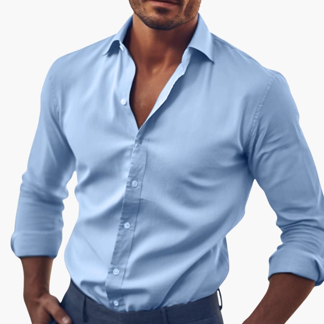 Camicia uomo elegante manica lunga