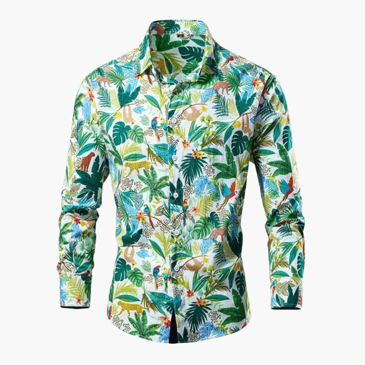 Camicia uomo elegante stampa floreale