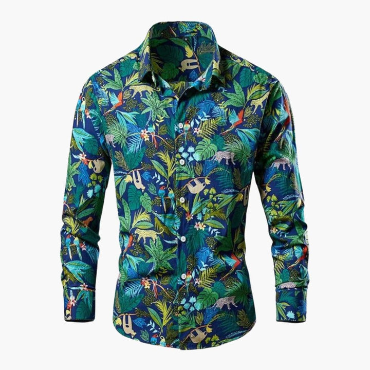 Camicia uomo elegante stampa floreale
