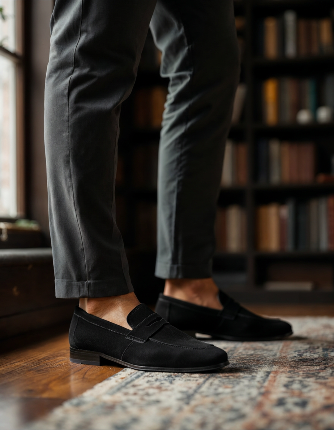 Mocassini Uomo Camoscio Eleganti