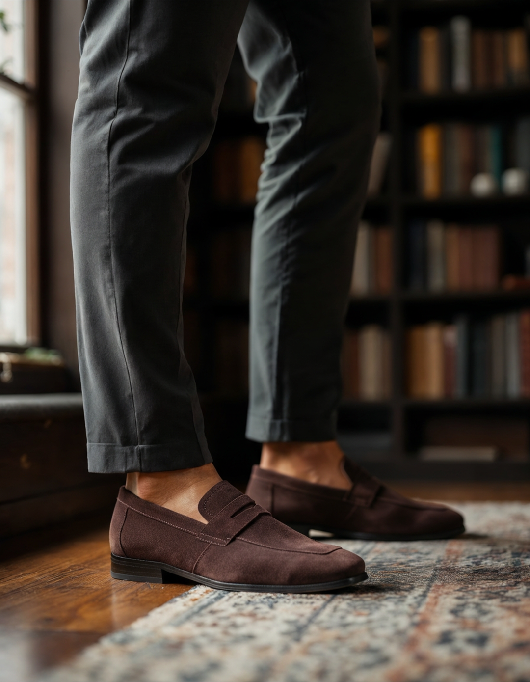 Mocassini Uomo Camoscio Eleganti