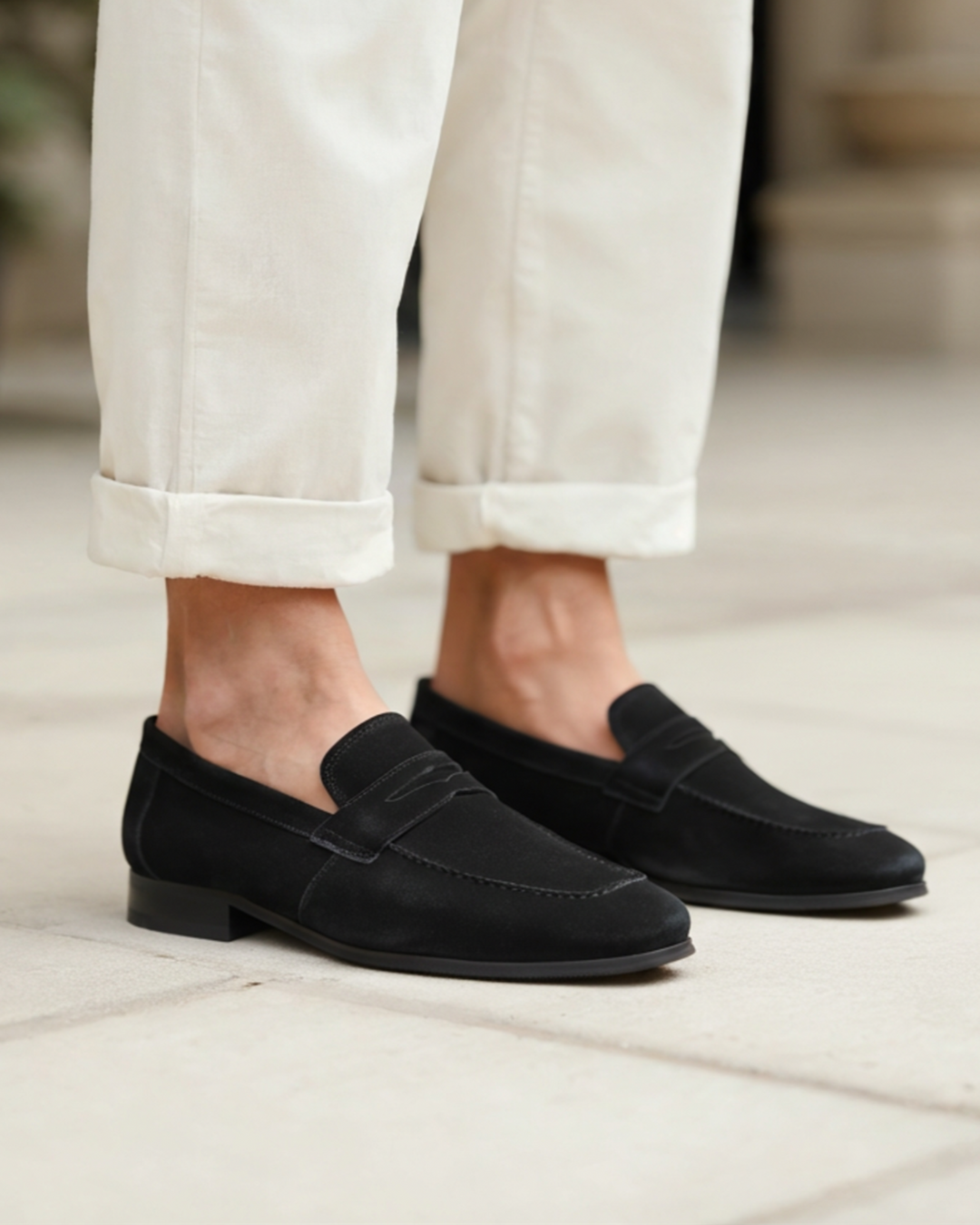 Mocassini Uomo Camoscio Eleganti