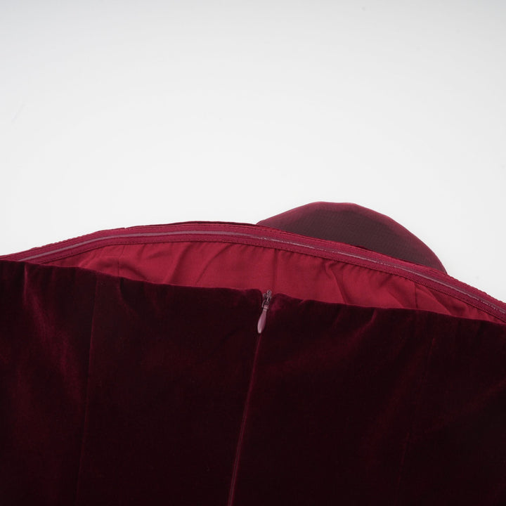 Abito cerimonia elegante floreale rosso