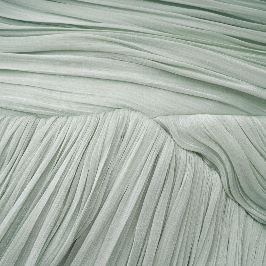 Abito cerimonia elegante verde maxi
